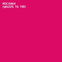 #DC0A64 - Razzmatazz Color Image