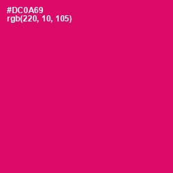 #DC0A69 - Razzmatazz Color Image