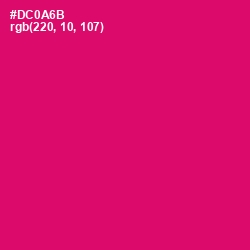 #DC0A6B - Razzmatazz Color Image