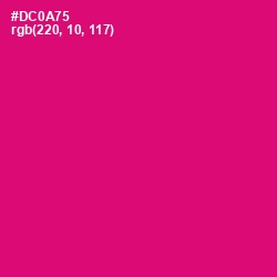 #DC0A75 - Razzmatazz Color Image