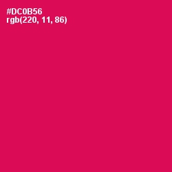 #DC0B56 - Razzmatazz Color Image