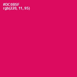 #DC0B5F - Razzmatazz Color Image
