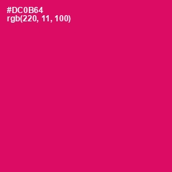 #DC0B64 - Razzmatazz Color Image