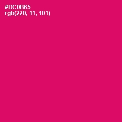 #DC0B65 - Razzmatazz Color Image