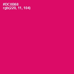 #DC0B68 - Razzmatazz Color Image