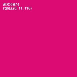 #DC0B74 - Razzmatazz Color Image