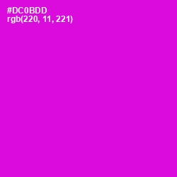 #DC0BDD - Purple Pizzazz Color Image