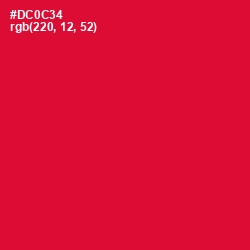 #DC0C34 - Crimson Color Image