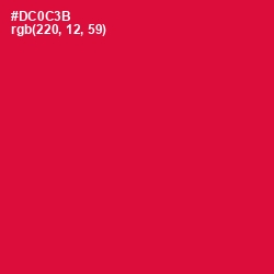 #DC0C3B - Crimson Color Image