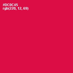 #DC0C45 - Razzmatazz Color Image