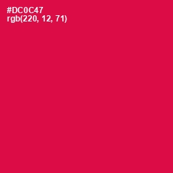 #DC0C47 - Razzmatazz Color Image