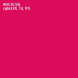 #DC0C5B - Razzmatazz Color Image