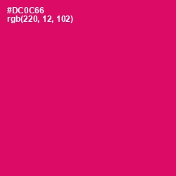#DC0C66 - Razzmatazz Color Image