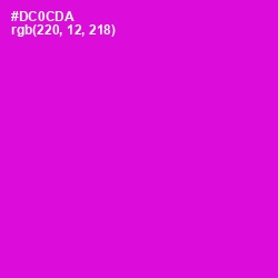 #DC0CDA - Purple Pizzazz Color Image