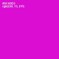 #DC0DD3 - Shocking Pink Color Image