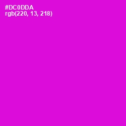 #DC0DDA - Purple Pizzazz Color Image