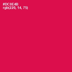 #DC0E4B - Razzmatazz Color Image