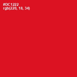 #DC1222 - Crimson Color Image