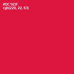 #DC163F - Crimson Color Image