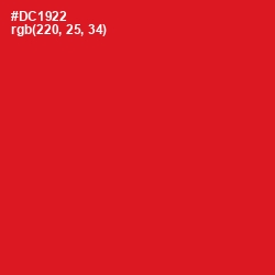 #DC1922 - Crimson Color Image