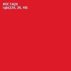 #DC1A28 - Crimson Color Image