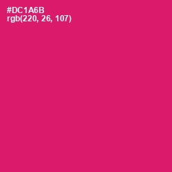 #DC1A6B - Razzmatazz Color Image