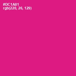 #DC1A81 - Red Violet Color Image