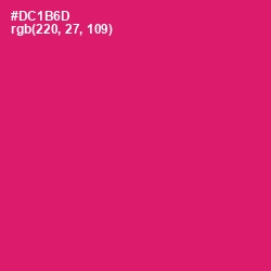 #DC1B6D - Cerise Red Color Image