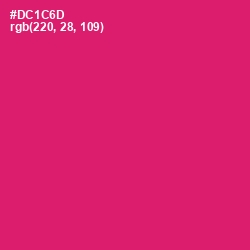 #DC1C6D - Cerise Red Color Image