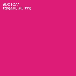 #DC1C77 - Cerise Red Color Image