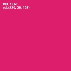 #DC1E6C - Cerise Red Color Image