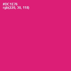 #DC1E76 - Cerise Red Color Image