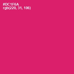 #DC1F6A - Cerise Red Color Image