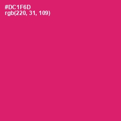 #DC1F6D - Cerise Red Color Image