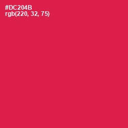 #DC204B - Maroon Flush Color Image