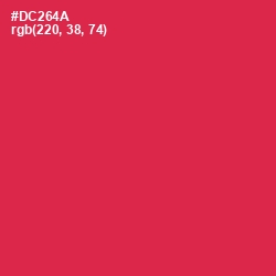 #DC264A - Brick Red Color Image