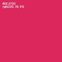 #DC275D - Maroon Flush Color Image