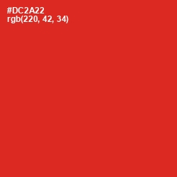 #DC2A22 - Persian Red Color Image