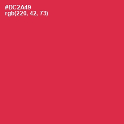 #DC2A49 - Brick Red Color Image