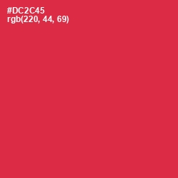 #DC2C45 - Brick Red Color Image
