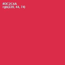 #DC2C4A - Brick Red Color Image