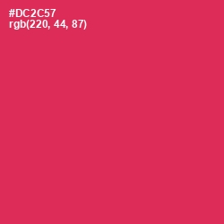 #DC2C57 - Brick Red Color Image