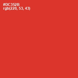 #DC352B - Persian Red Color Image