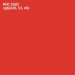 #DC352D - Persian Red Color Image