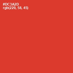 #DC3A2D - Persian Red Color Image