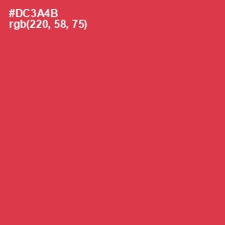 #DC3A4B - Brick Red Color Image