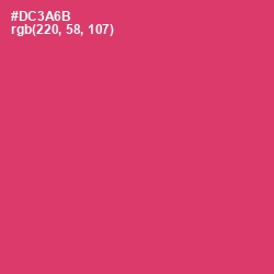 #DC3A6B - Cerise Red Color Image