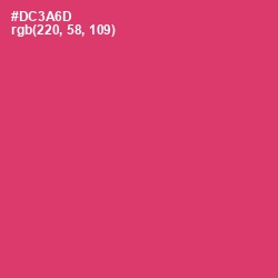 #DC3A6D - Cerise Red Color Image