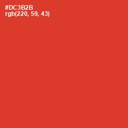 #DC3B2B - Persian Red Color Image