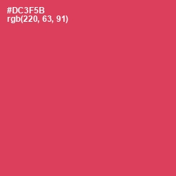 #DC3F5B - Brick Red Color Image